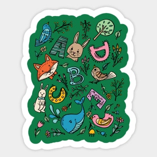 Forest Friends ABC Sticker